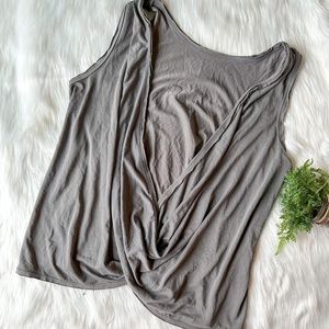 TRESICS Luxe - Low Open Back Tank Large Top Raw Hem